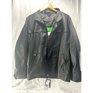 BV Clothing Luxury Italian Leather Moto Jacket Black NWT Men M